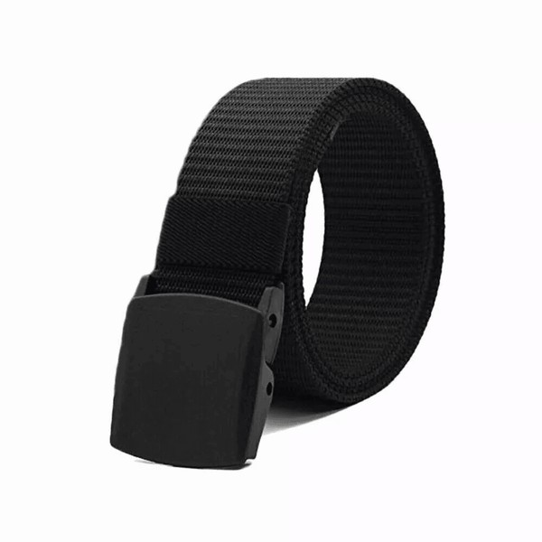 MEN SOLID AUTO BUCKLE WEB BELTS